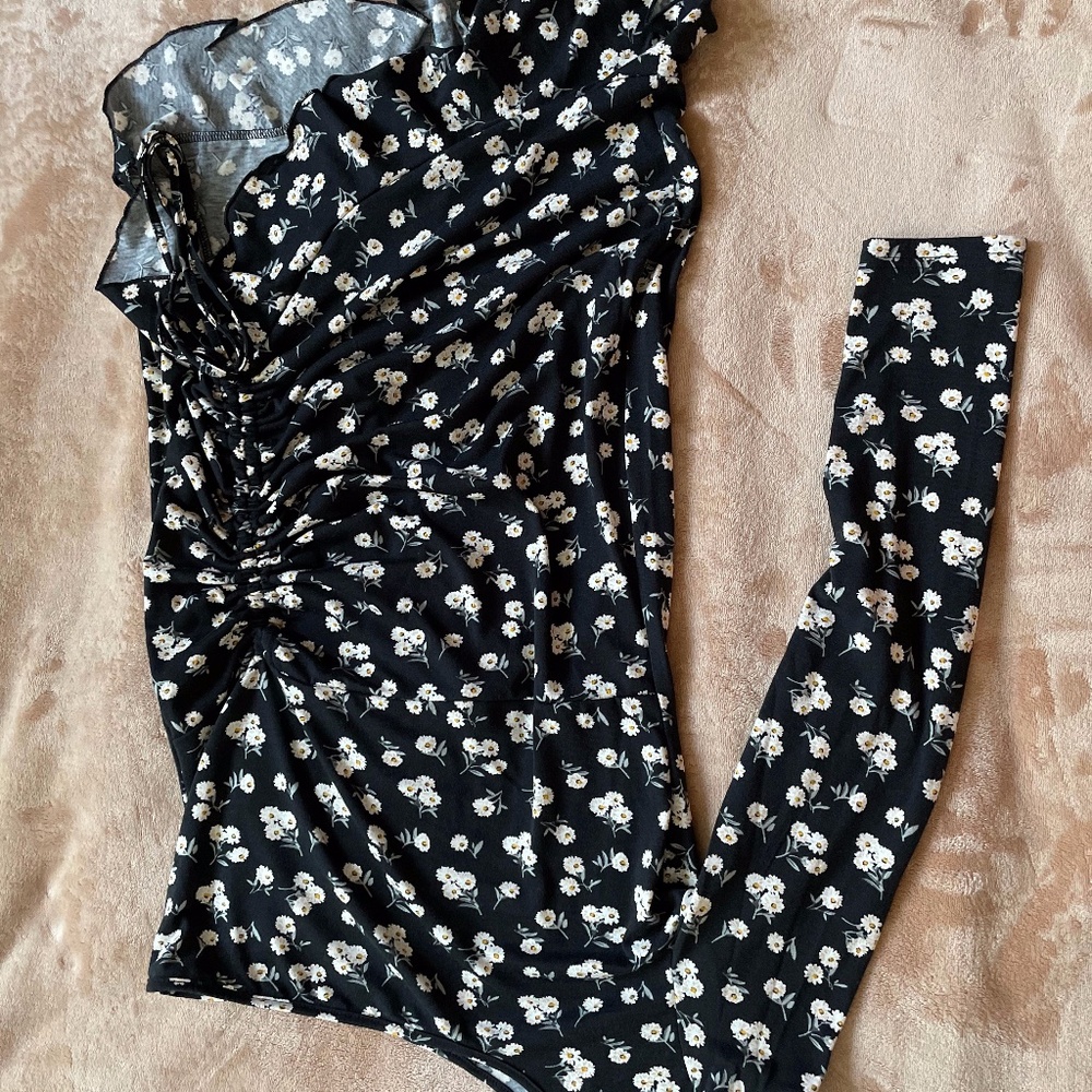 Shein Dress, One Shoulder, Drawstring Ruched